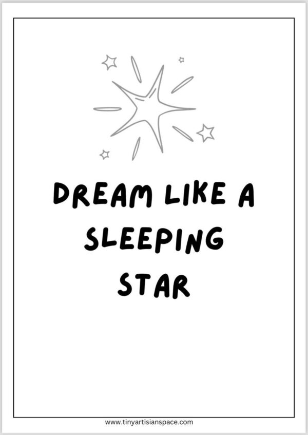 Coloring sheet DreamQuotes for kids